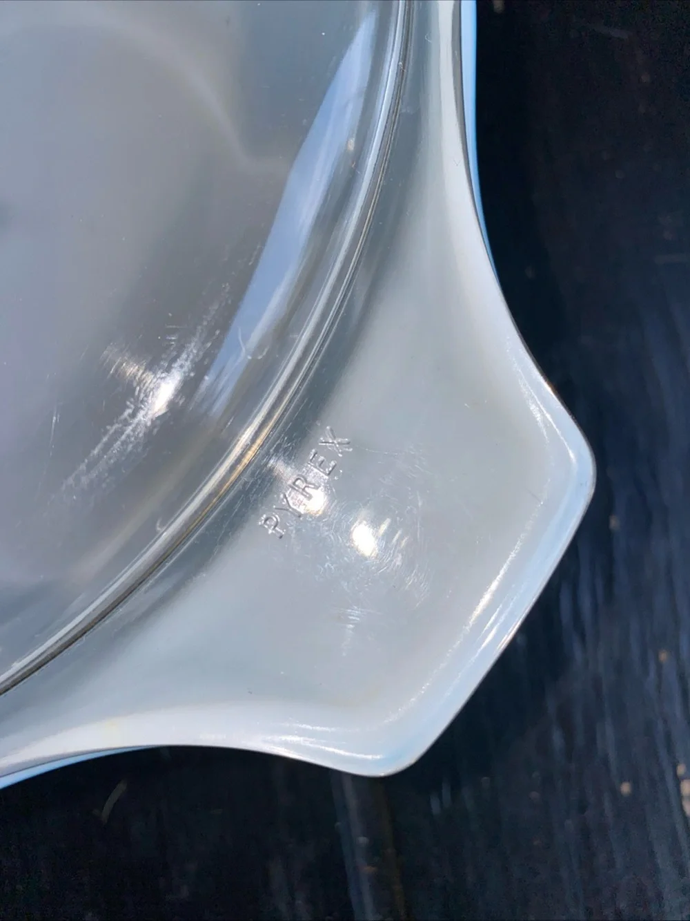 Pyrex Blue Snowflake Pattern Covered Casserole Dish